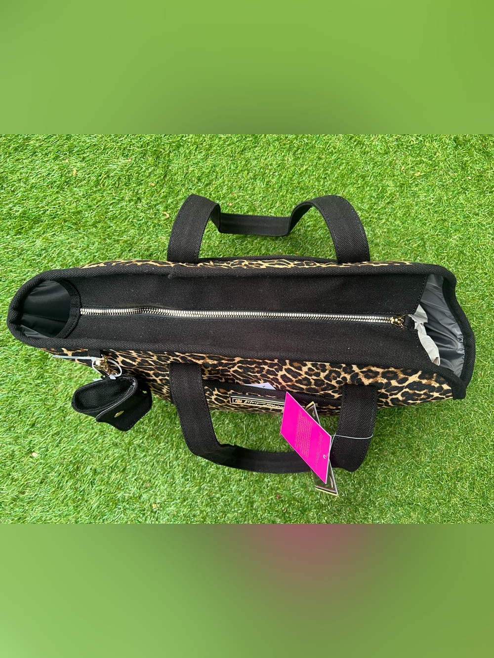Betsey Johnson Leopard Pet Carrier with Pouch - Picture 3 of 7